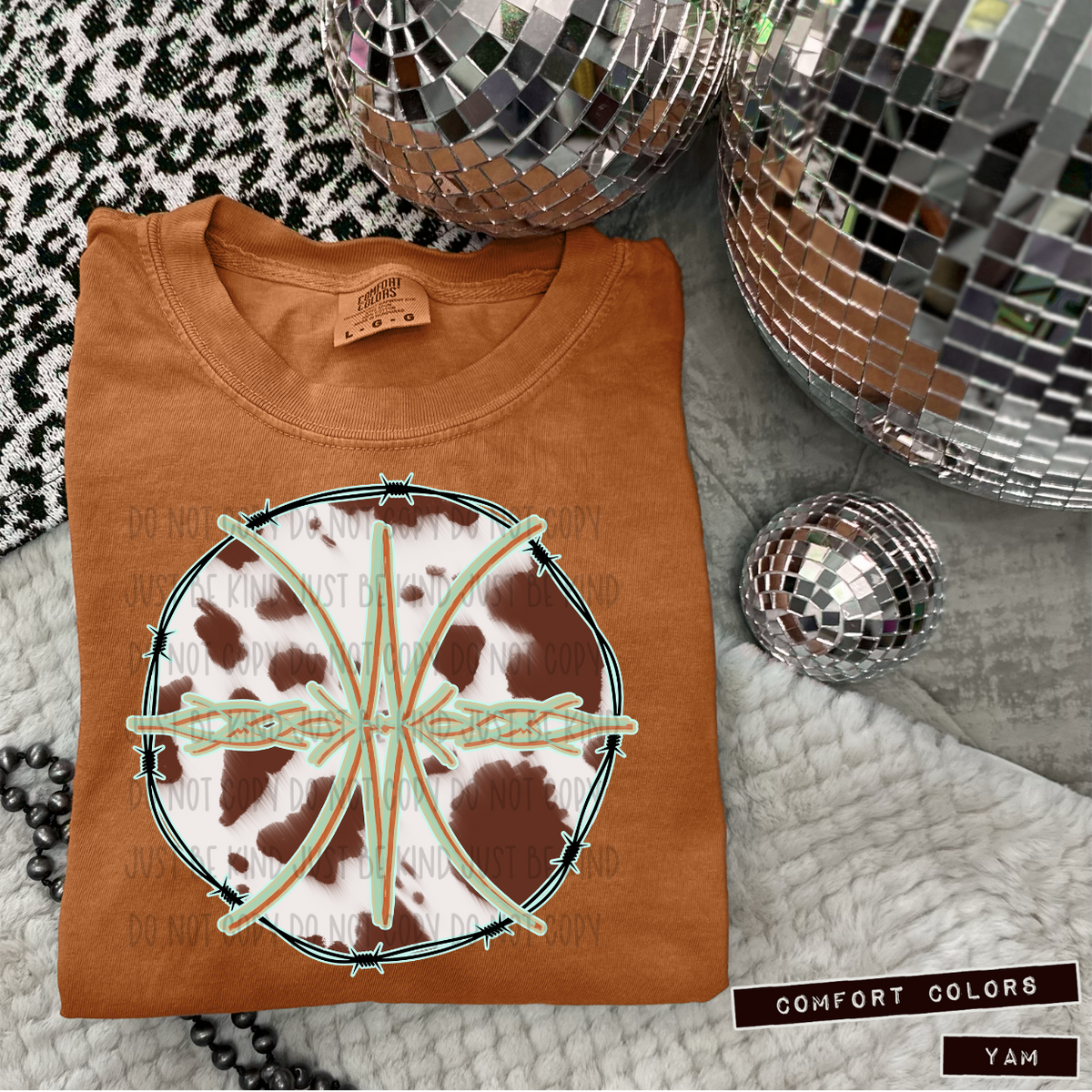 Western Brown & White (Kayndi) 78981 DTF Transfer