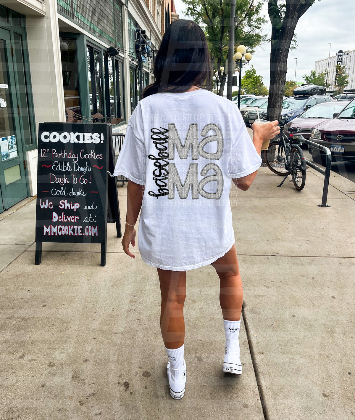 Baseball mama grey (Caplinger) 100244 DTF transfer