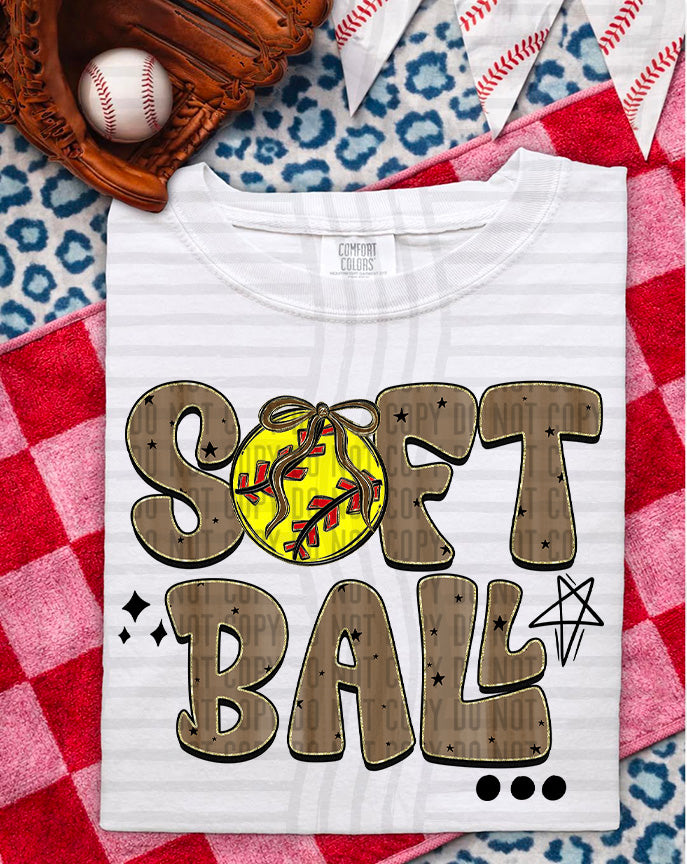 Softball Brown (Caplinger) DTF Transfer