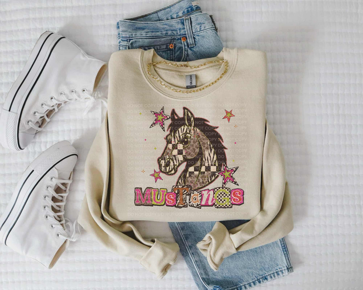 Mustangs magazine font (SCG) DTF Transfer