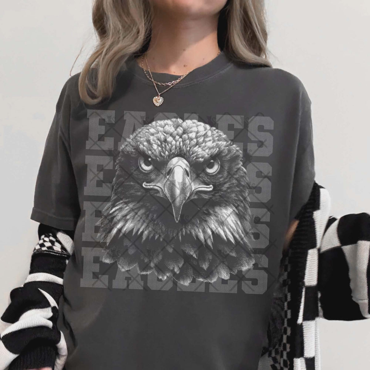Eagles gray mascot (TTD) DTF transfer