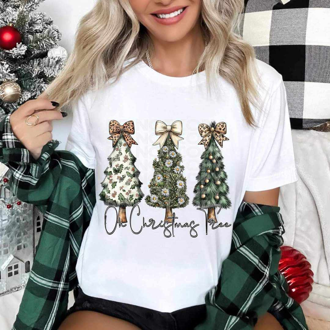O Christmas tree trio trees (SSD) 65405 DTF transfer