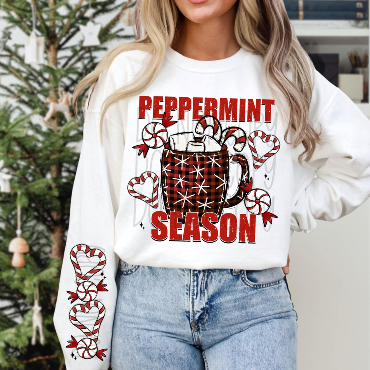 Peppermint season FRONT 109277 DTF transfer