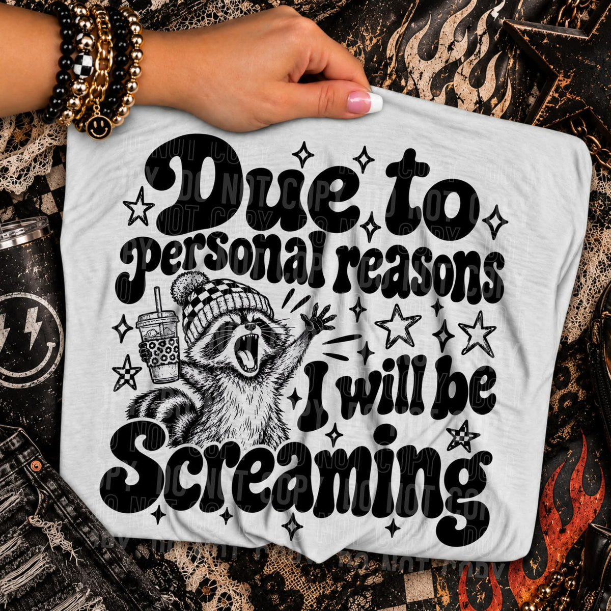 Due to personal reasons I will be screaming BLACK (SBB) DTF Transfer