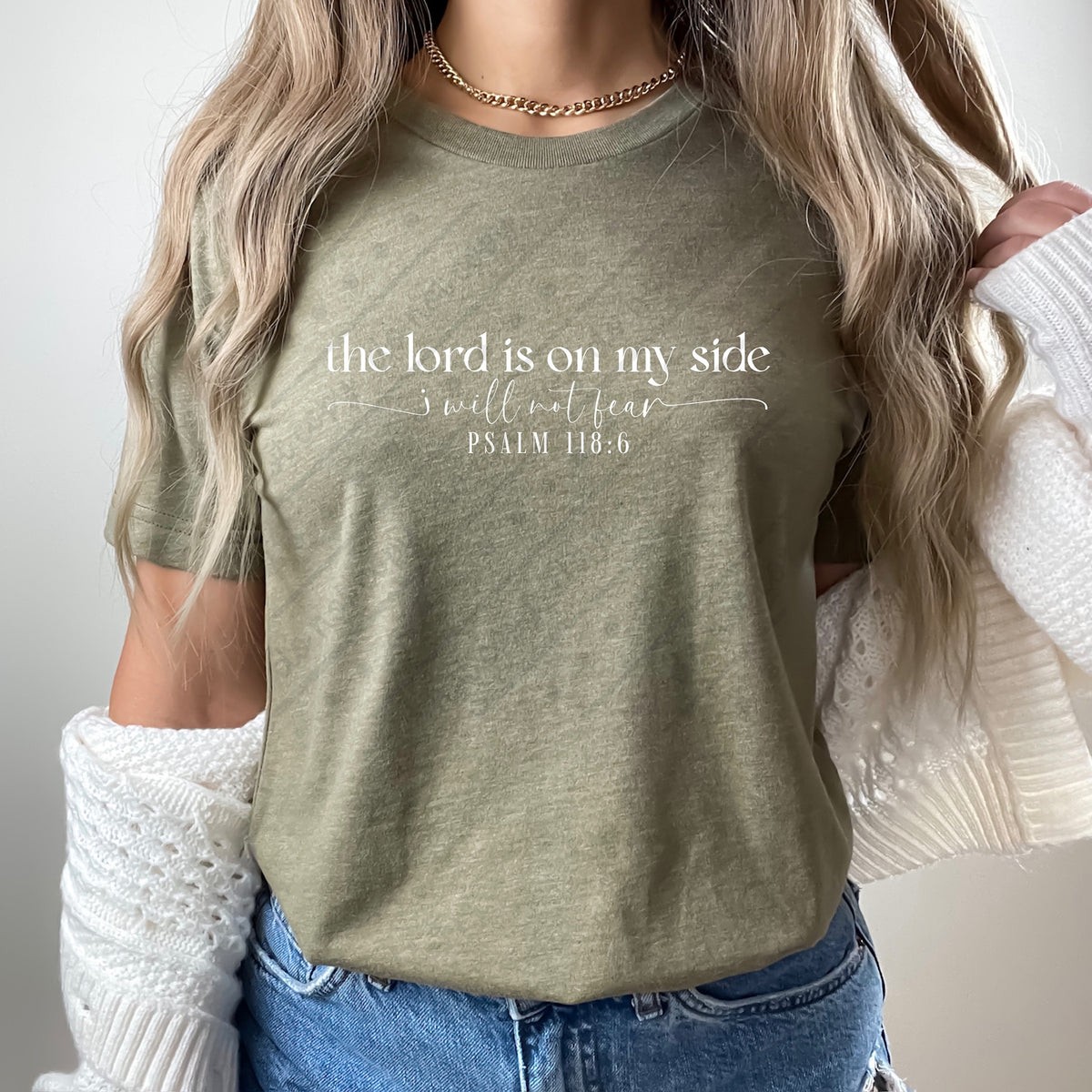 The lord is on my side WHITE (scarlow) DTF transfer