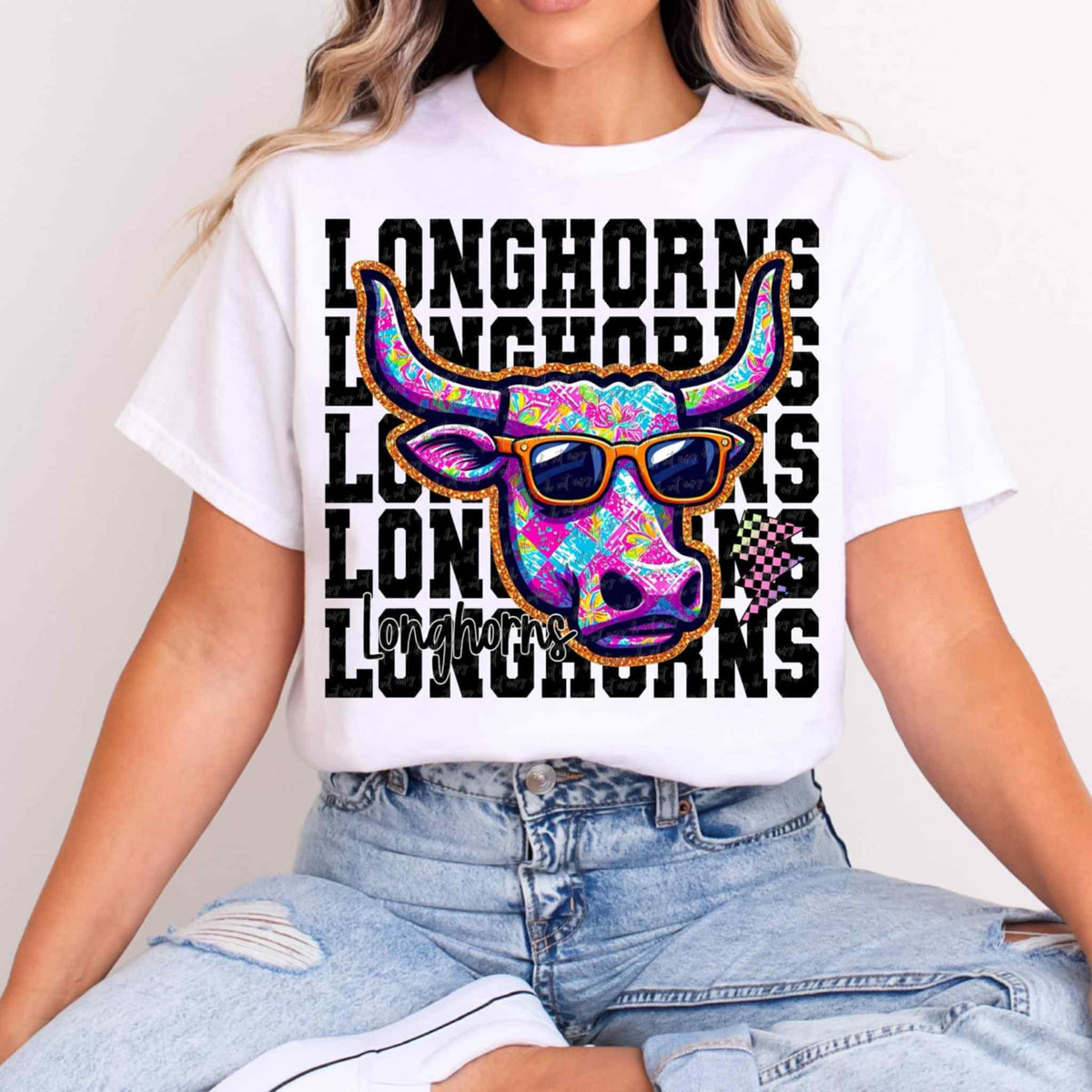 Longhorns Stacked Exclusive (Virgo) 109062 DTF transfer