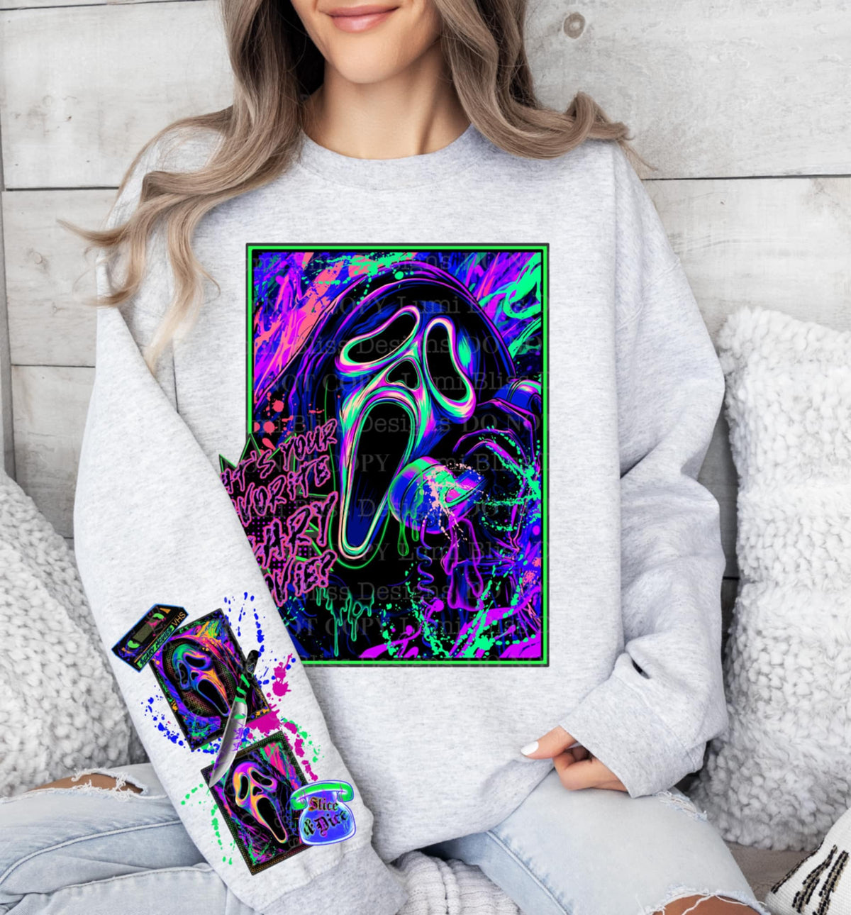 Ghost front only (lumi) DTF transfer