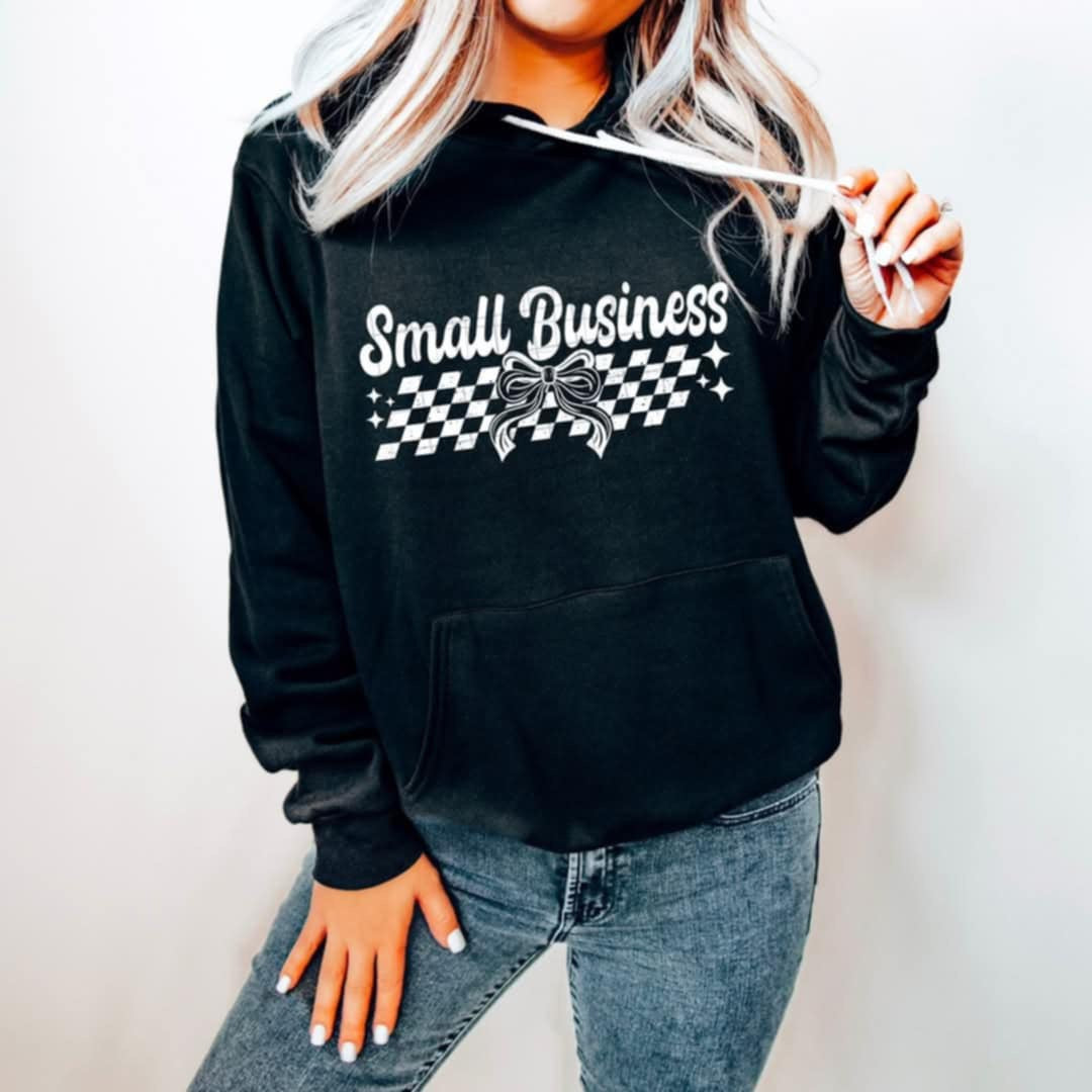Small business checkered WHITE (CSC) 97718 DTF transfer