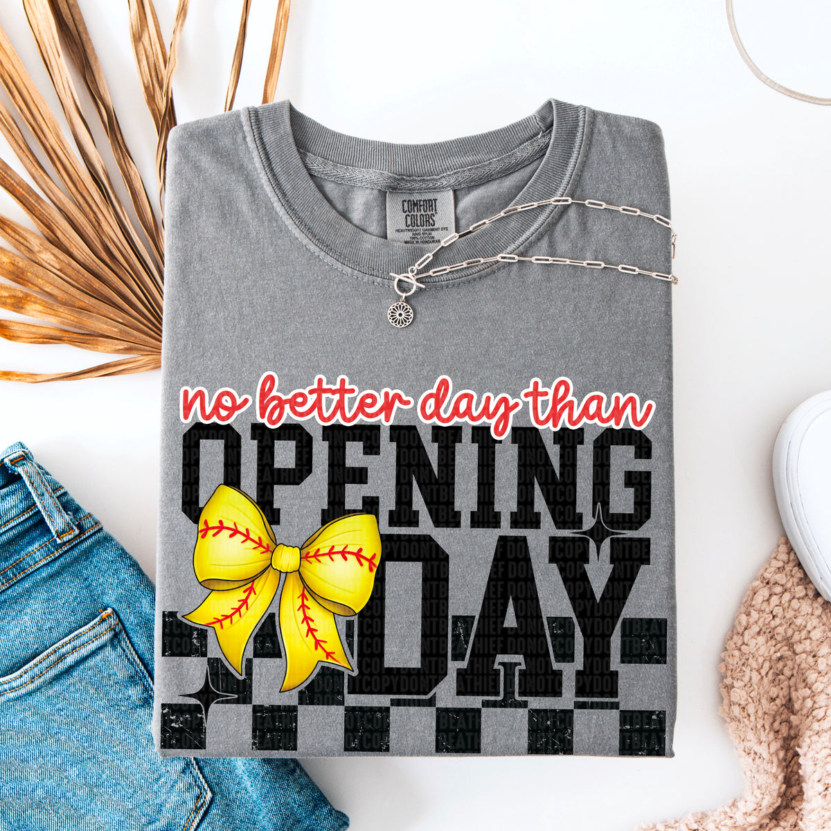 No better day than opening day softball 93818 DTF transfer