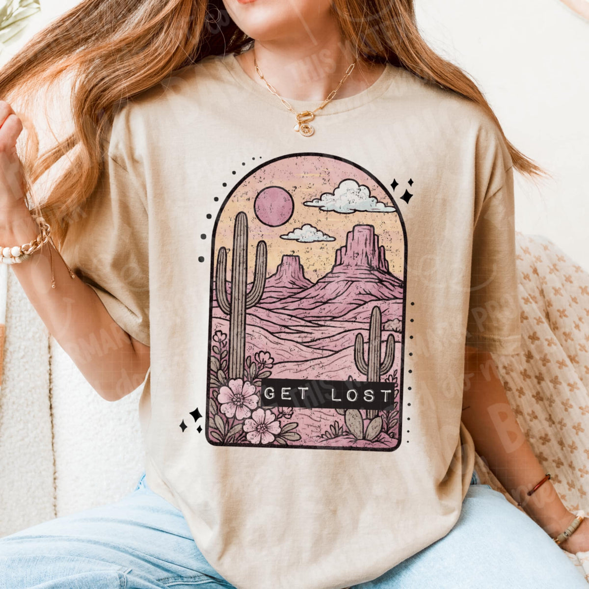 Get Lost Desert Frame DTF transfer