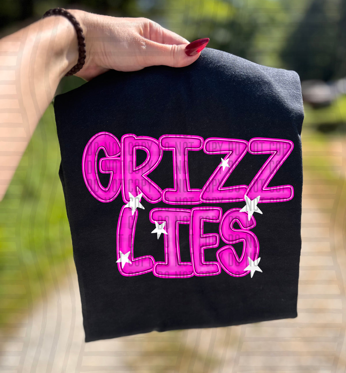 Grizzlies Pink And Preppy Split 112897 DTF transfer