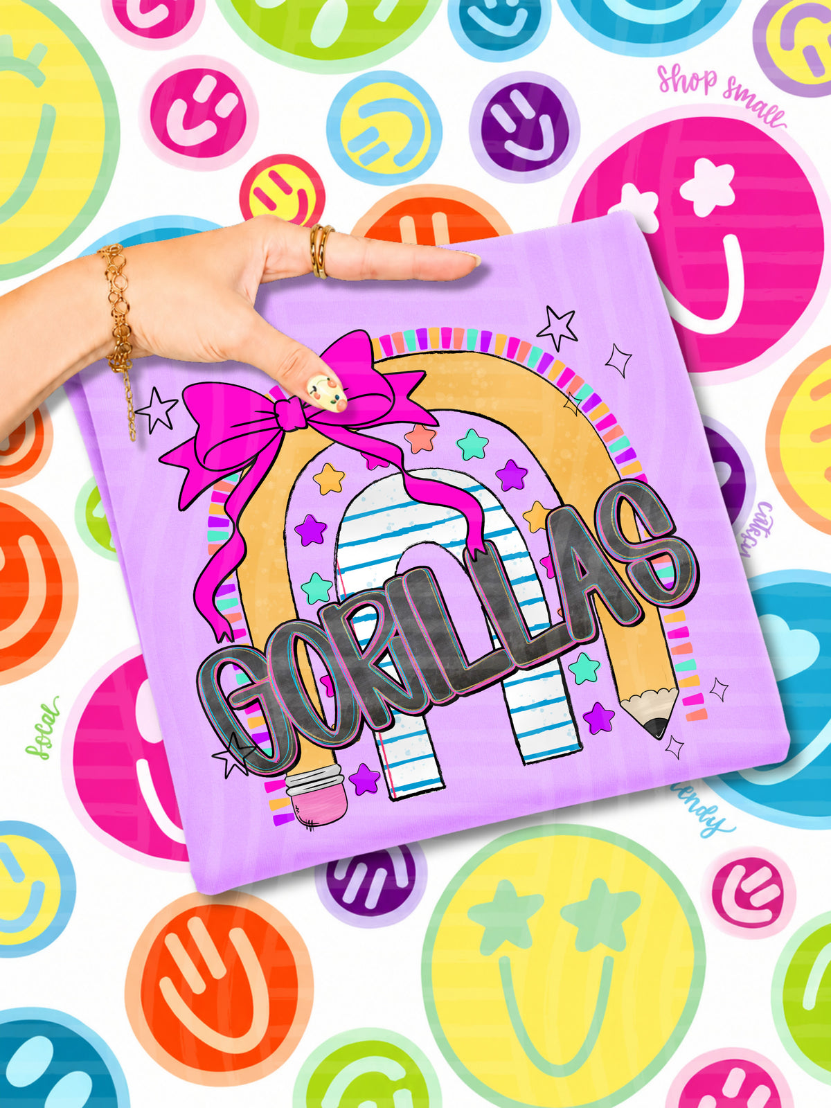 gorillas rainbow crayon (CAPLINGER) DTF Transfer