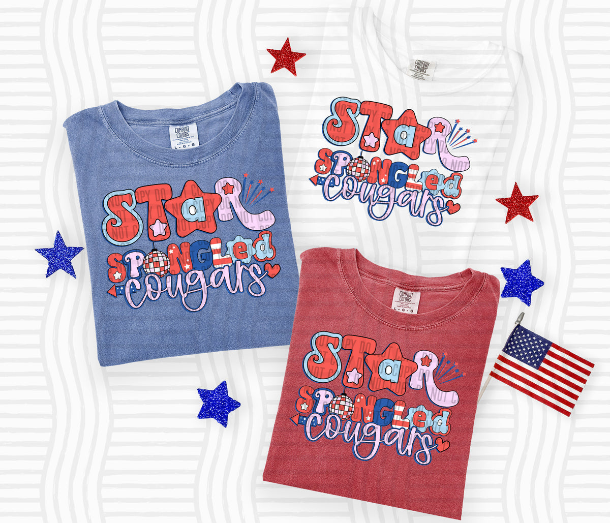 cougars stars spangled banner (Caplinger) DTF Transfer