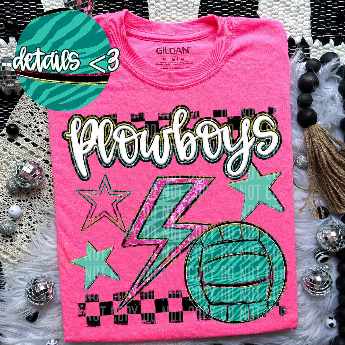 Plowboys Rainbow Volleyball (Caplinger) 97284 DTF transfer