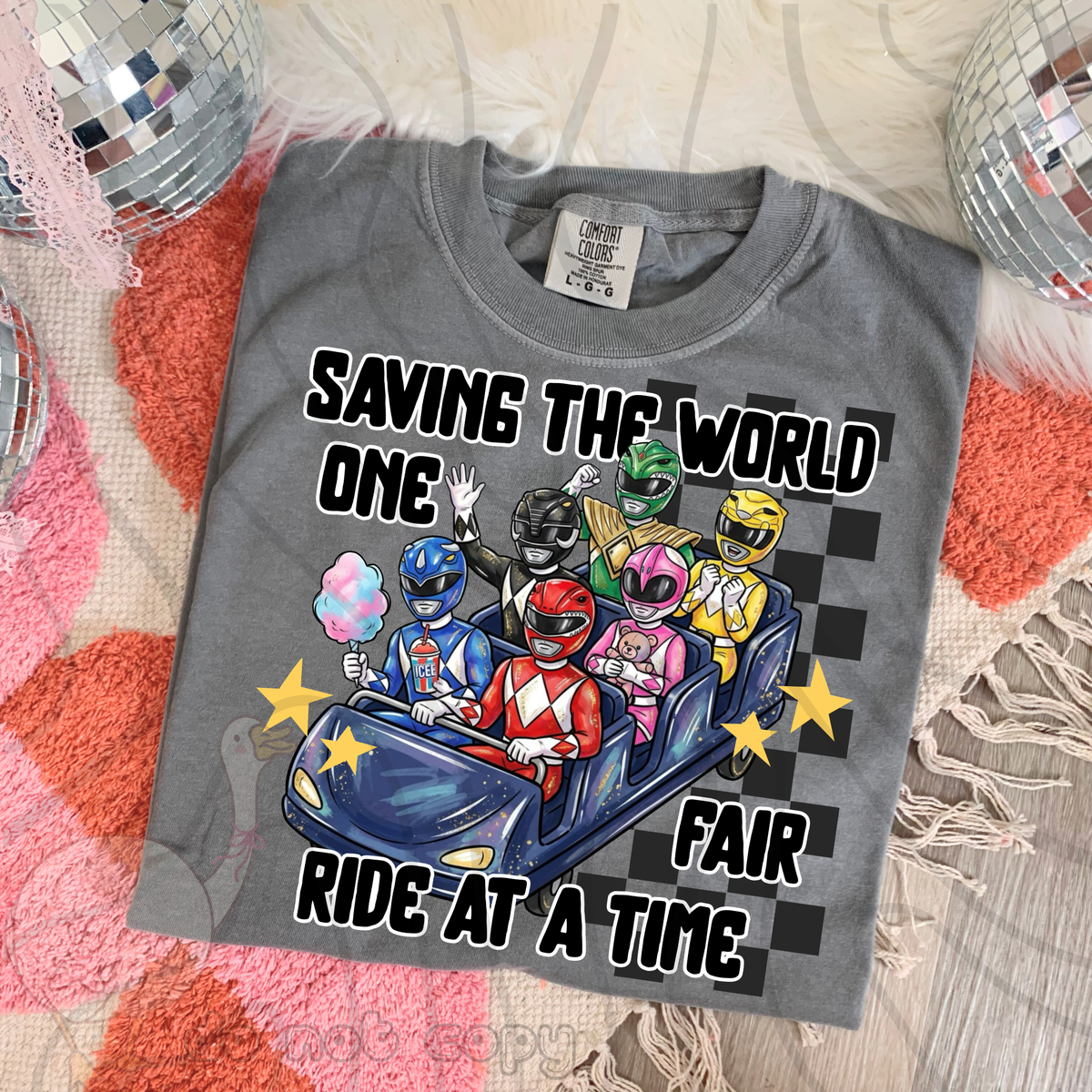 Saving the world one fair ride at a time (DKD) DTF Transfer