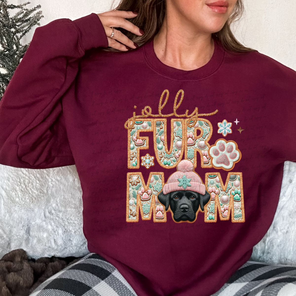 Jolly Fur Mom (BLACK LAB) 68215 DTF Transfers