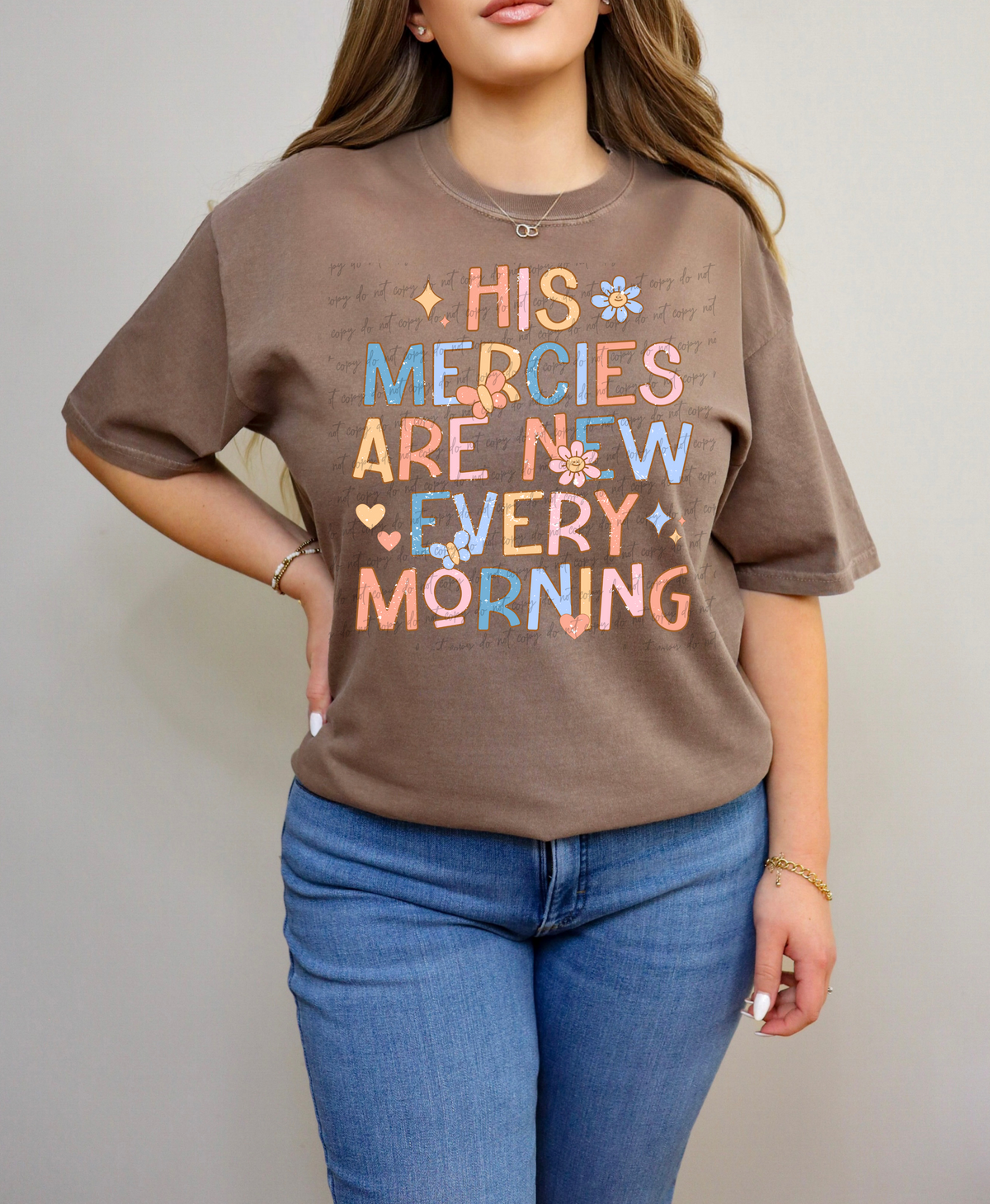 His mercies are new every morning colorful  28837 DTF Transfer