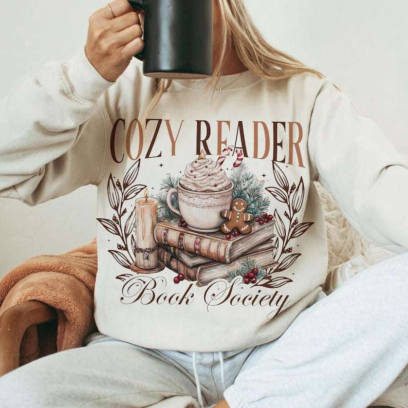Cozy reader book club 67530 DTF transfer