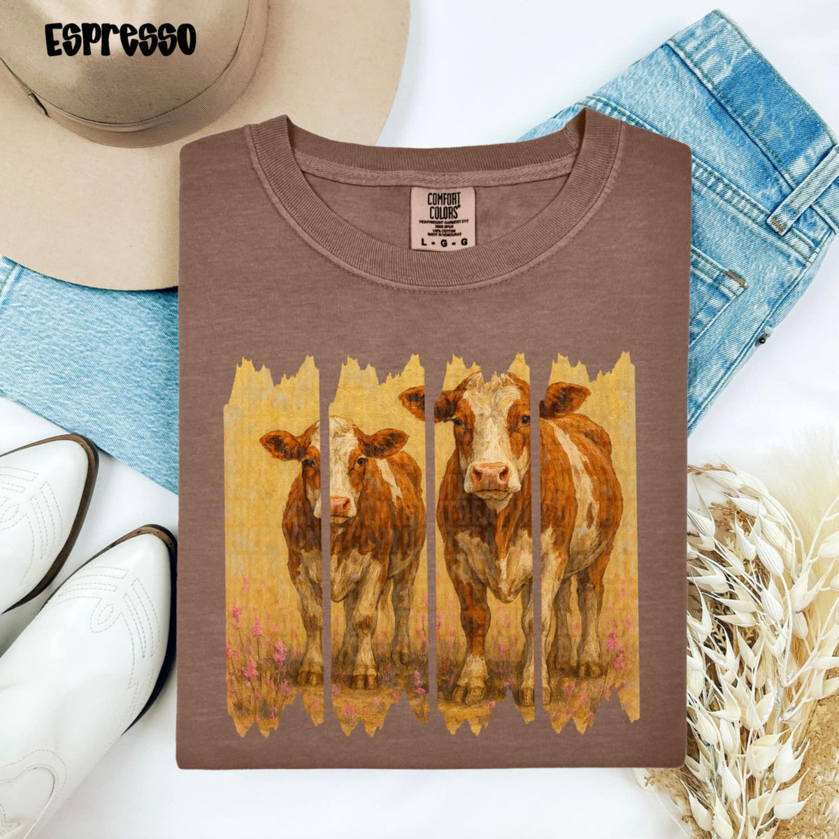 Brown cows (SDD) 99296 DTF transfer