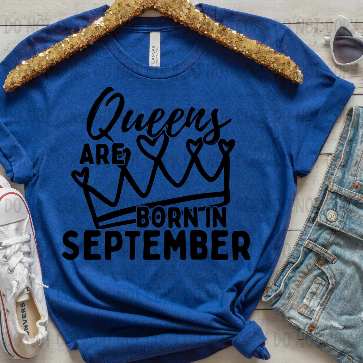 Queens are born in September BLACK (REVEL) 79735 DTF transfer