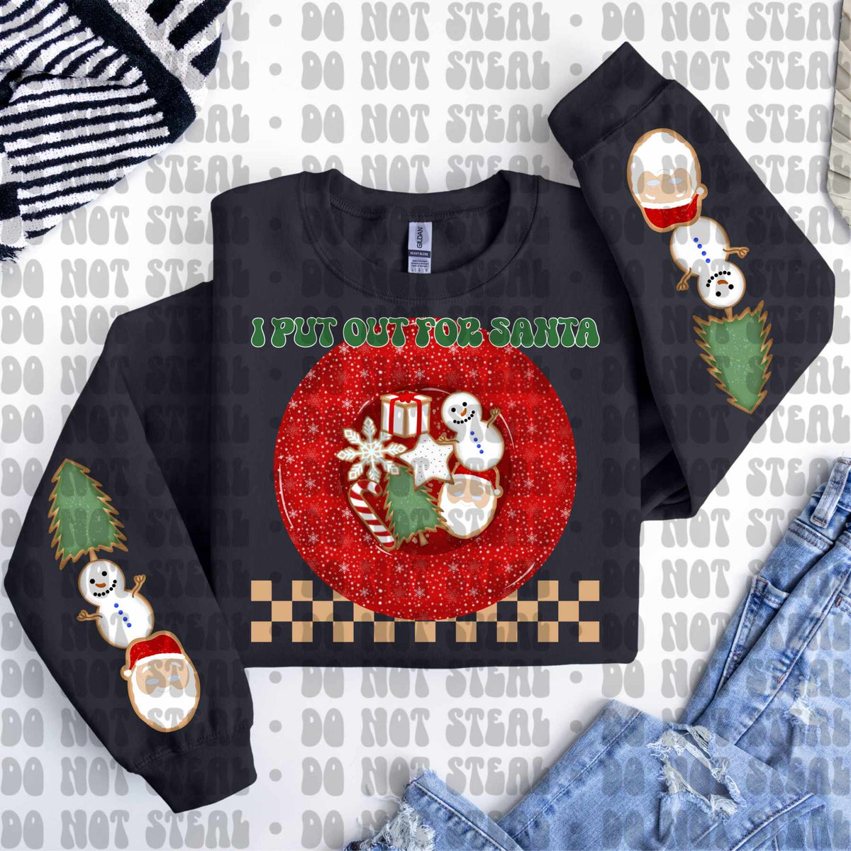 Santa cookies SLEEVE ONLY (LANE) 62732 DTF transfer