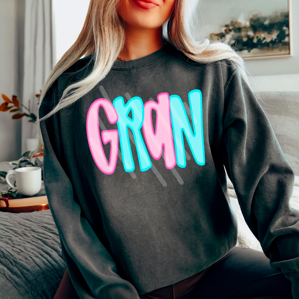 Gran pink and blue (WNDD) 114185 DTF transfer