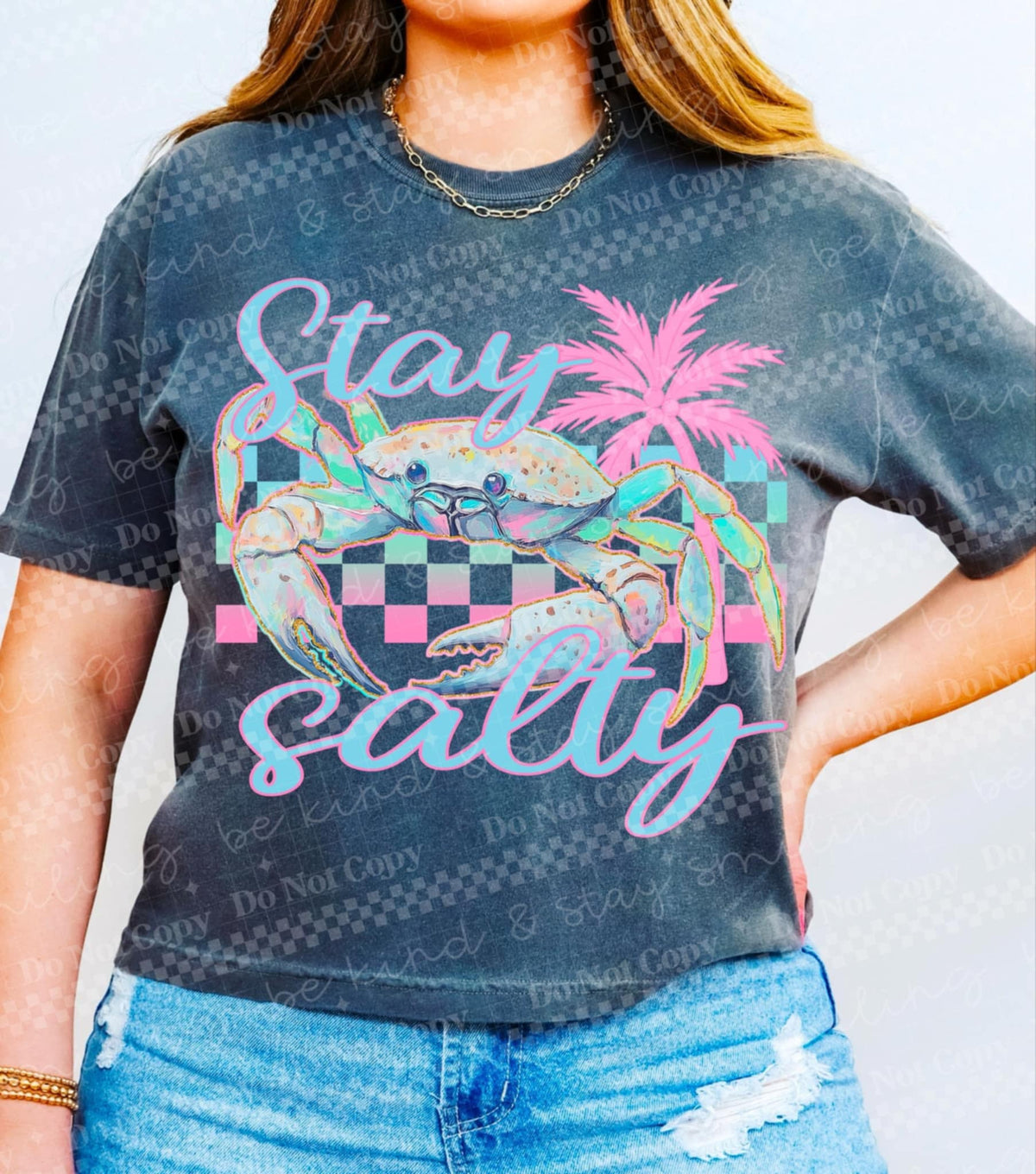Stay salty pink palm tree (CMLD) 97784 DTF transfer
