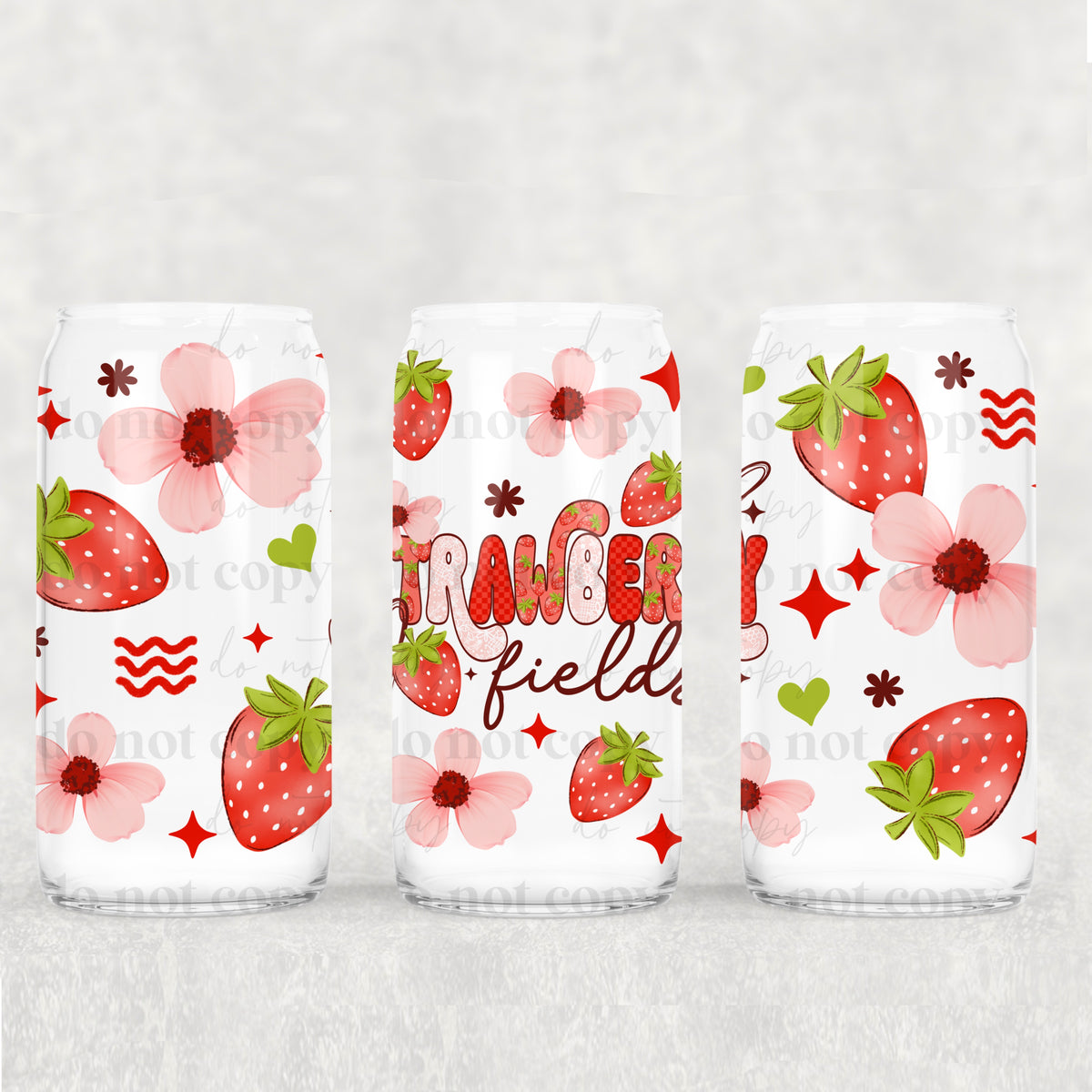 Strawberry fields (CSC) UV DTF WRAP