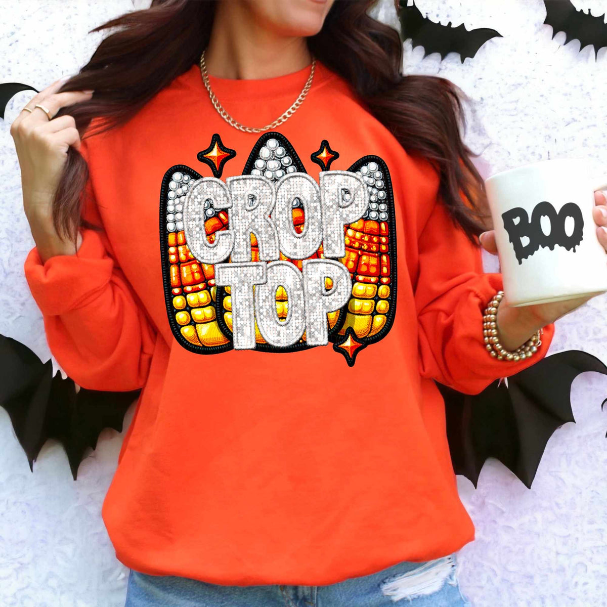 Crop top candy corn (CITY) 60930 DTF transfer