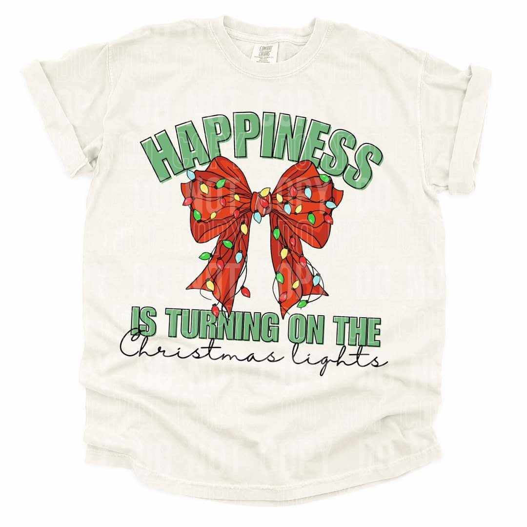 Happiness is turning on the Christmas lights (SBB) 65653 DTF transfer