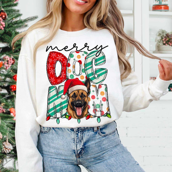 Merry dog mom German shepherd 55033 DTF transfer