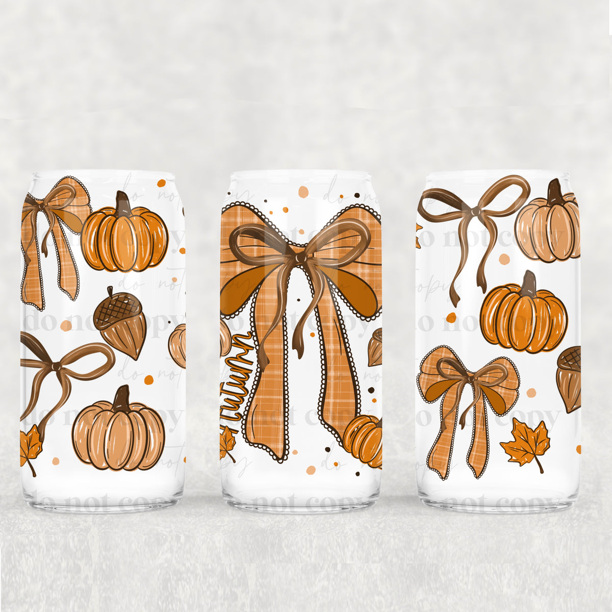 Autumn Bow brown and orange (CSC) UV DTF Transfer