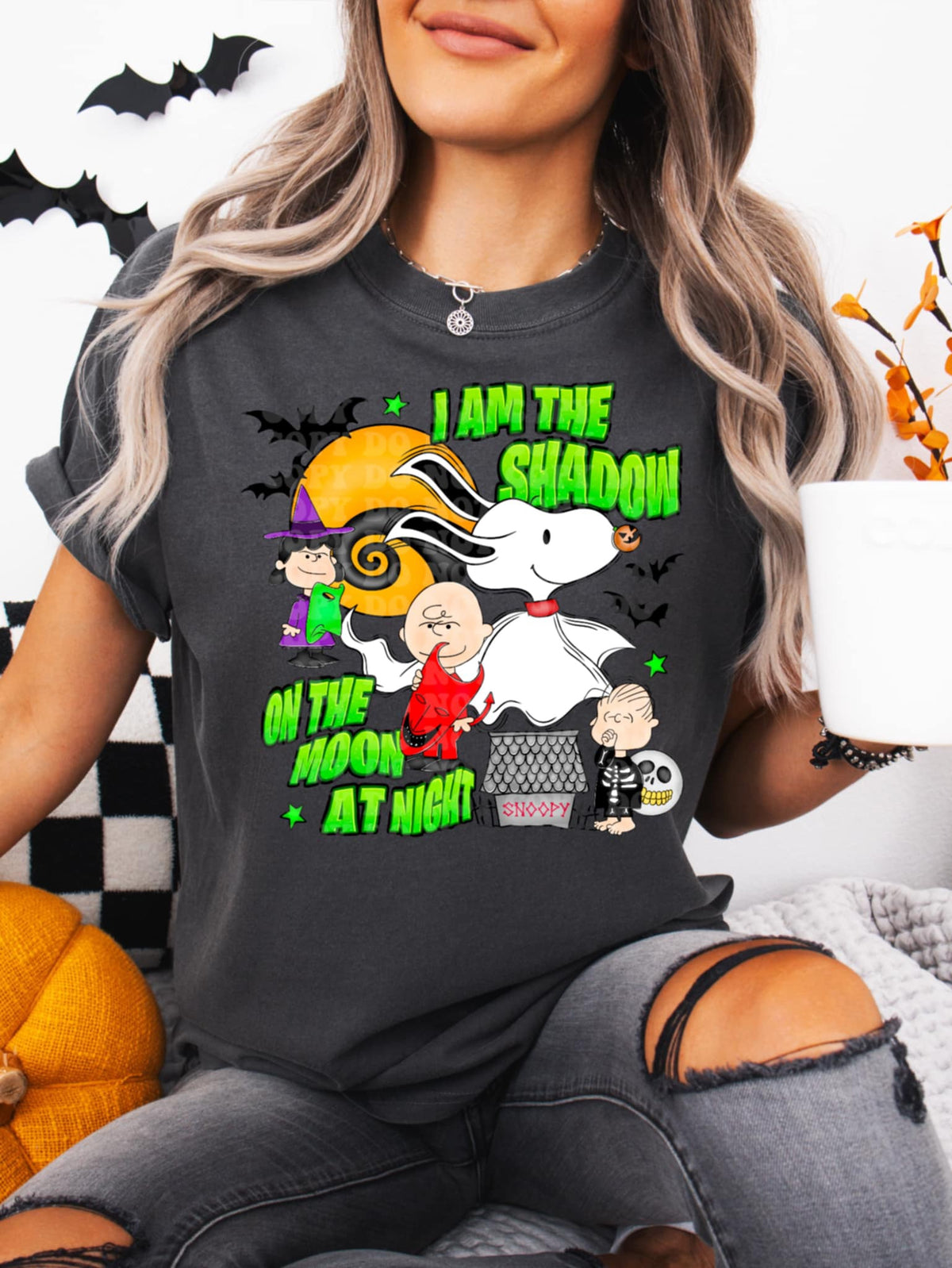 Shadow On The Moon Peanuts DTF transfer