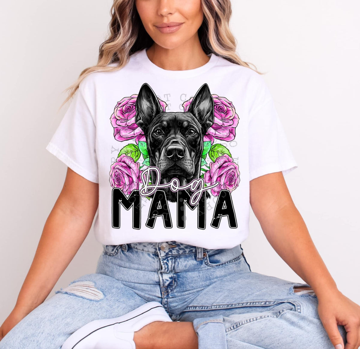 Doberman dog mama (C’s) 97359 DTF transfer