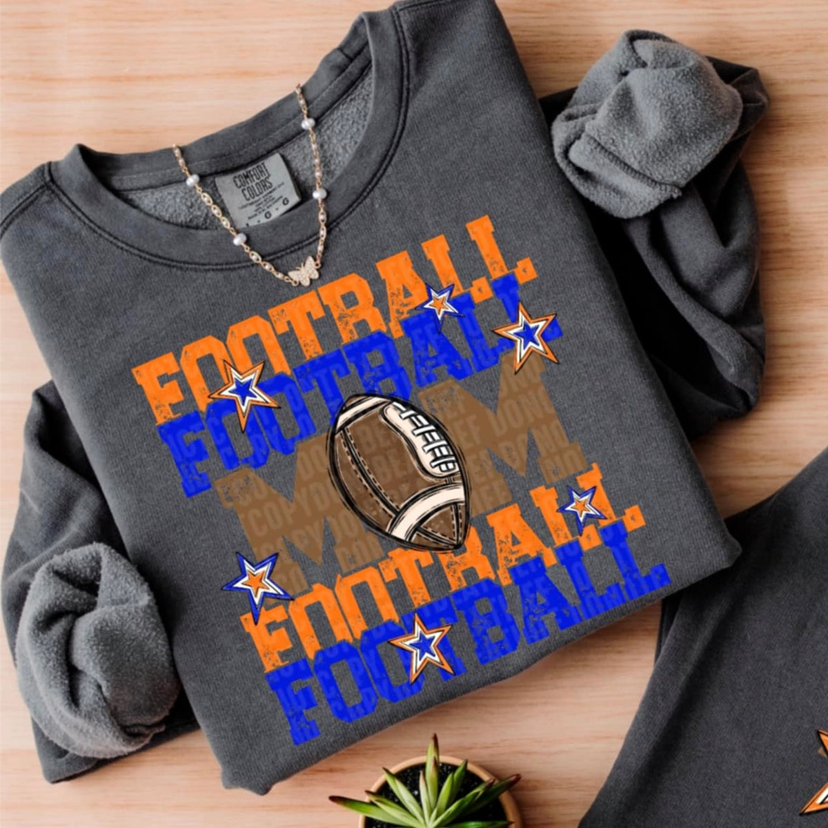 Football Mom SDD orange/blue