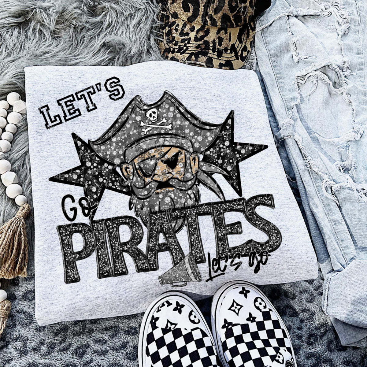 Let’s go pirates silver (virgo) 92754 DTF transfer