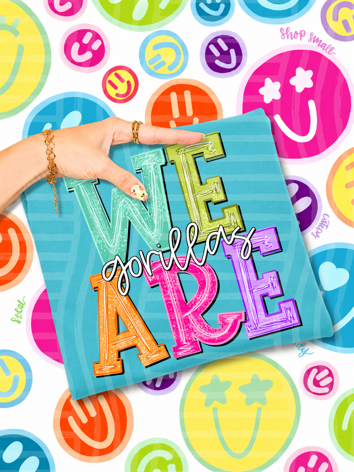 gorillas simply colorful we are (caplinger) DTF Transfer
