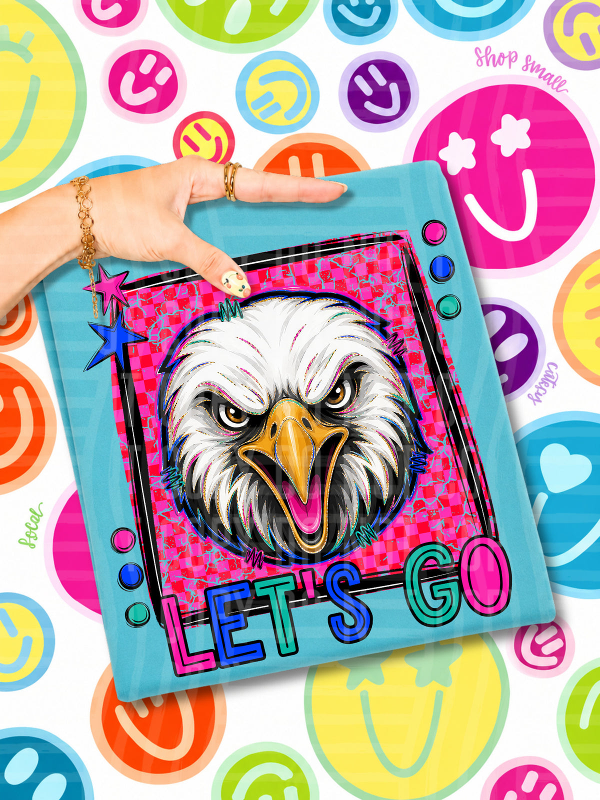 Let's go eagles' mascots (Caplinger) DTF transfer