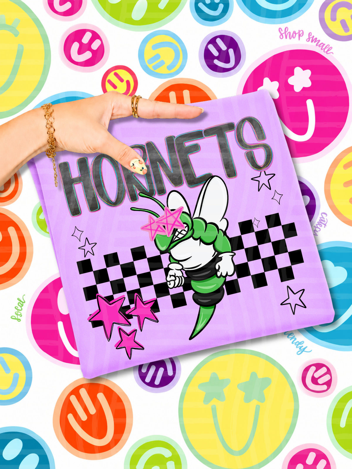 hornets-2 starry eyed checks (CAPLINGER) DTF Transfer