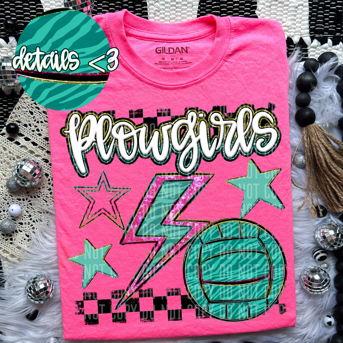 Plowgirls Rainbow Volleyball (Caplinger) 97285 DTF transfer