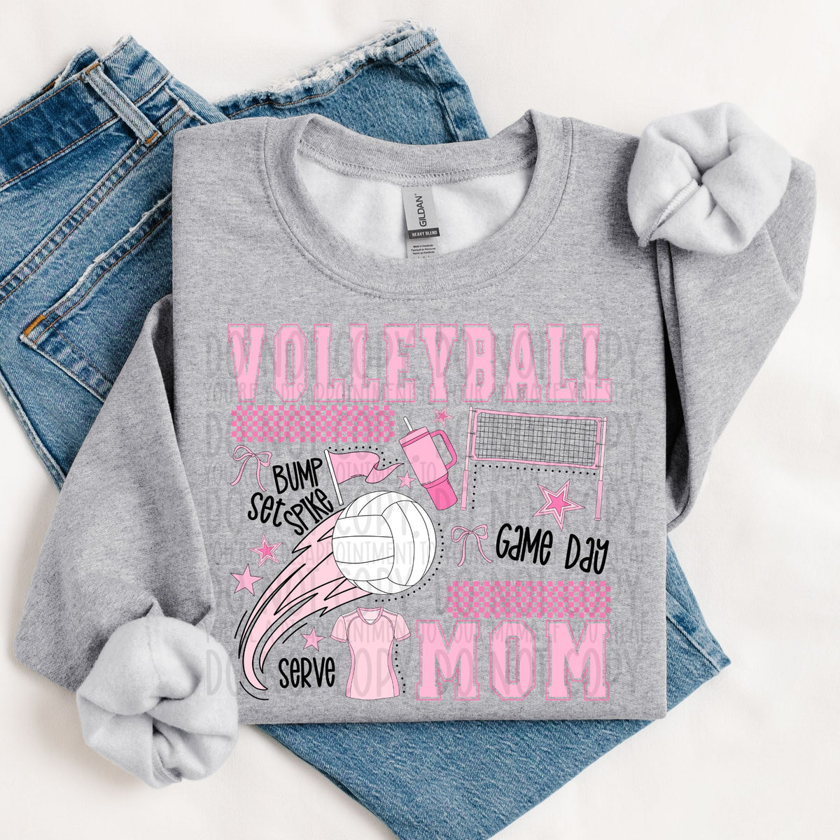 Volleyball Mom Pink Items BLACK (SWD) DTF transfer