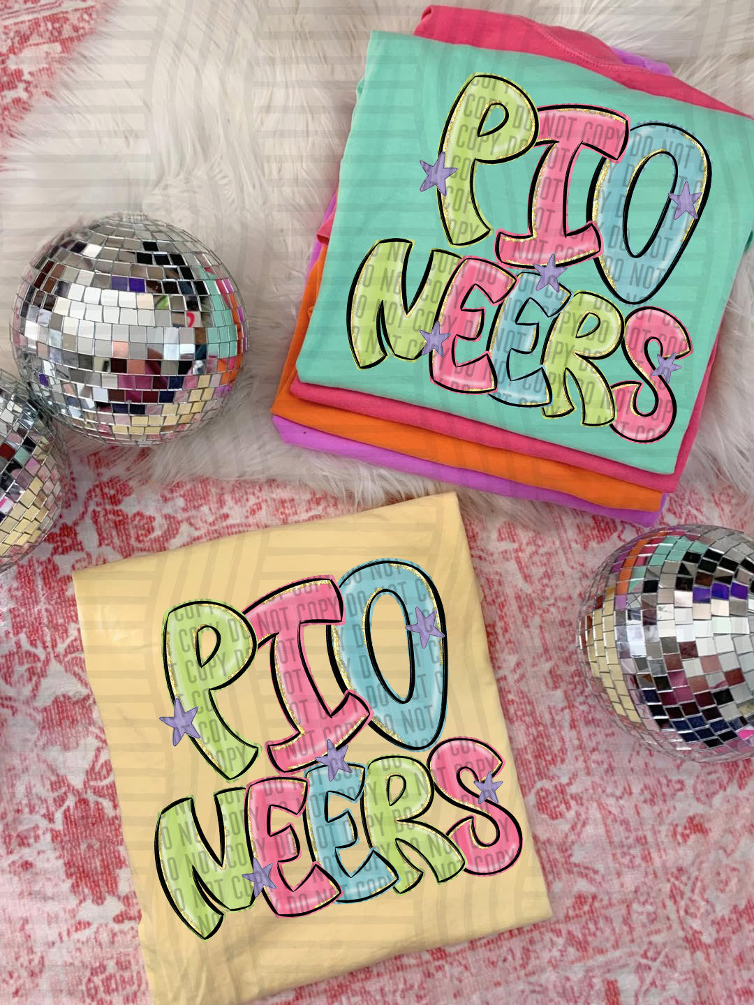 Pioneers Glittery & Preppy Mascots (Caplinger) DTF transfer