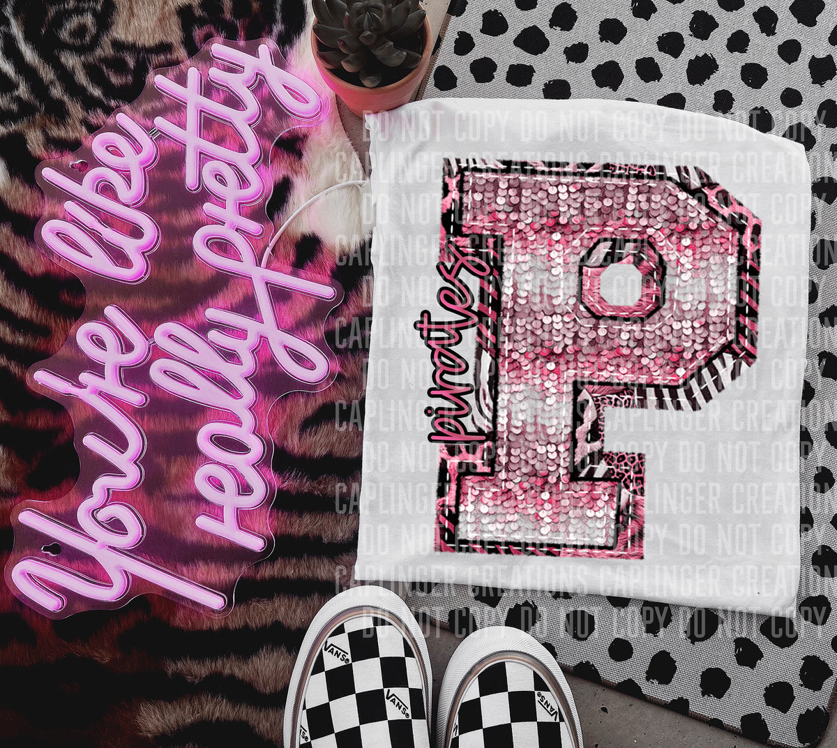 Pirates wild and pink (Caplinger) DTF transfer