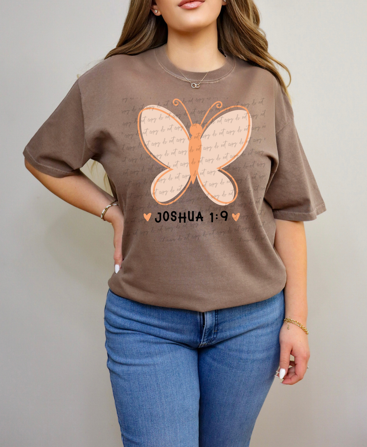 Joshua 1:9 butterfly 28823 DTF Transfer