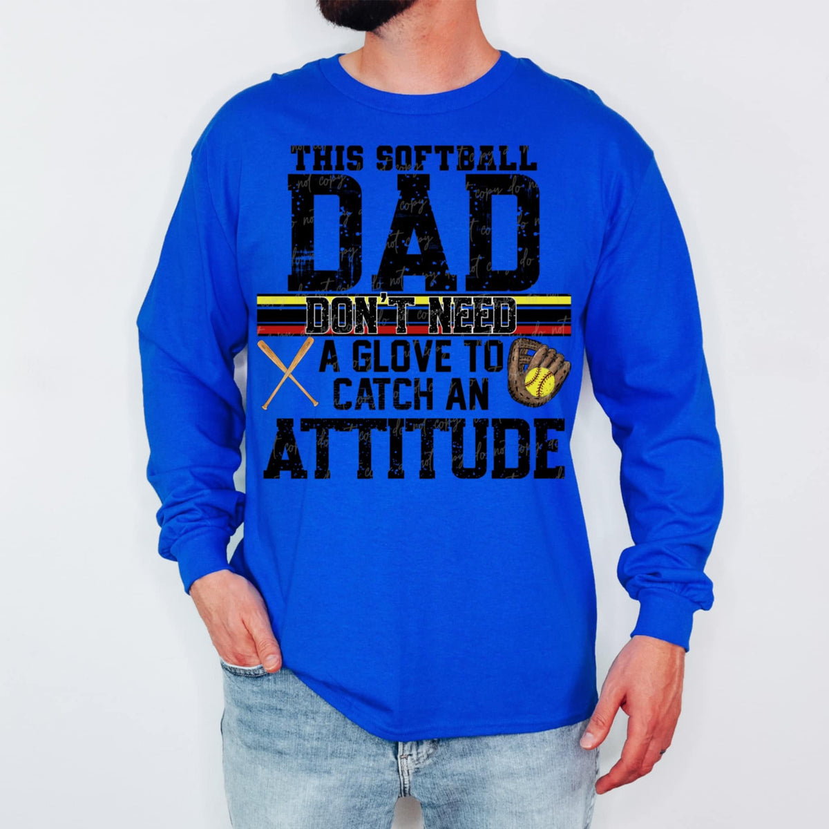 This softball dad don’t need a glove to catch an attitude (VIRGO) 90595 DTF transfer