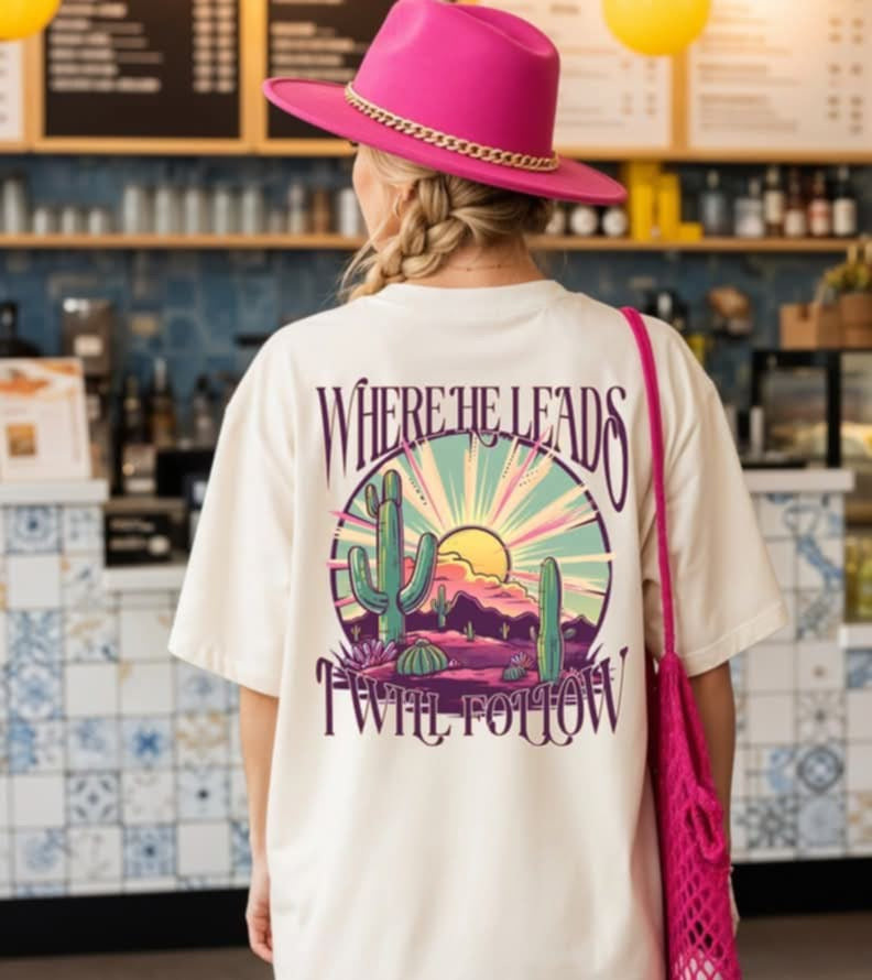 Where he leads I will follow (S&G) 106911 DTF transfer