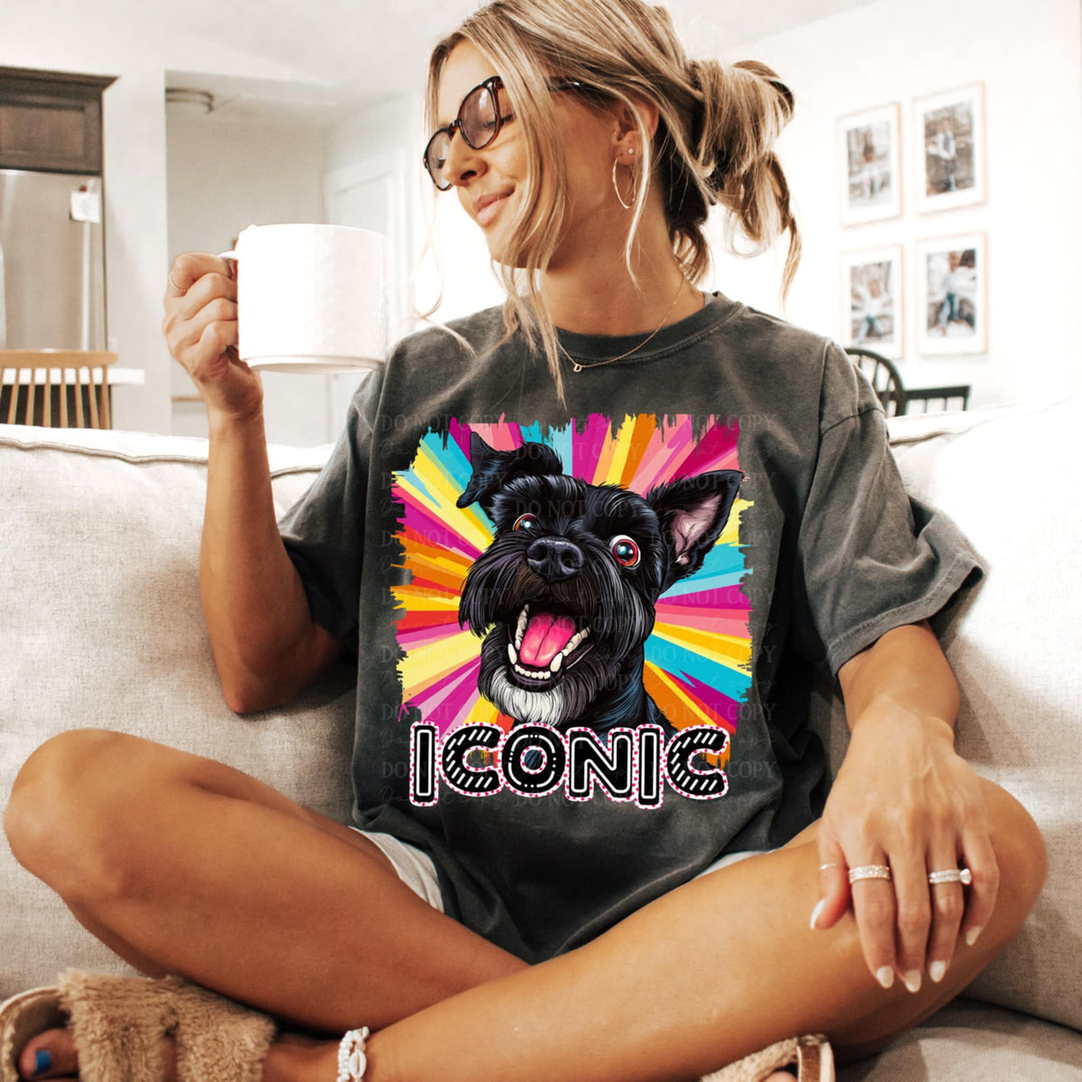 Iconic schnauzer (TTD) 95922 DTF transfer