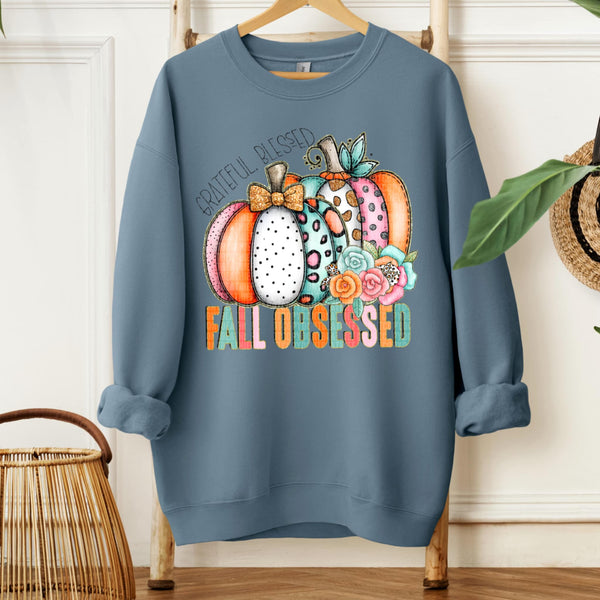 Grateful, blessed, fall obsessed pumpkins (SDD) 107820 DTF transfer