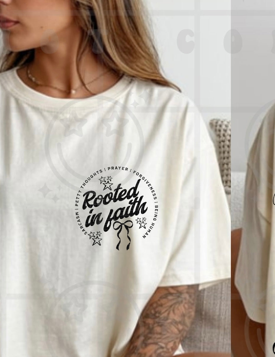 Just a Girl rooted in faith POCKET BLACK (C’s) 117201 DTF Transfer