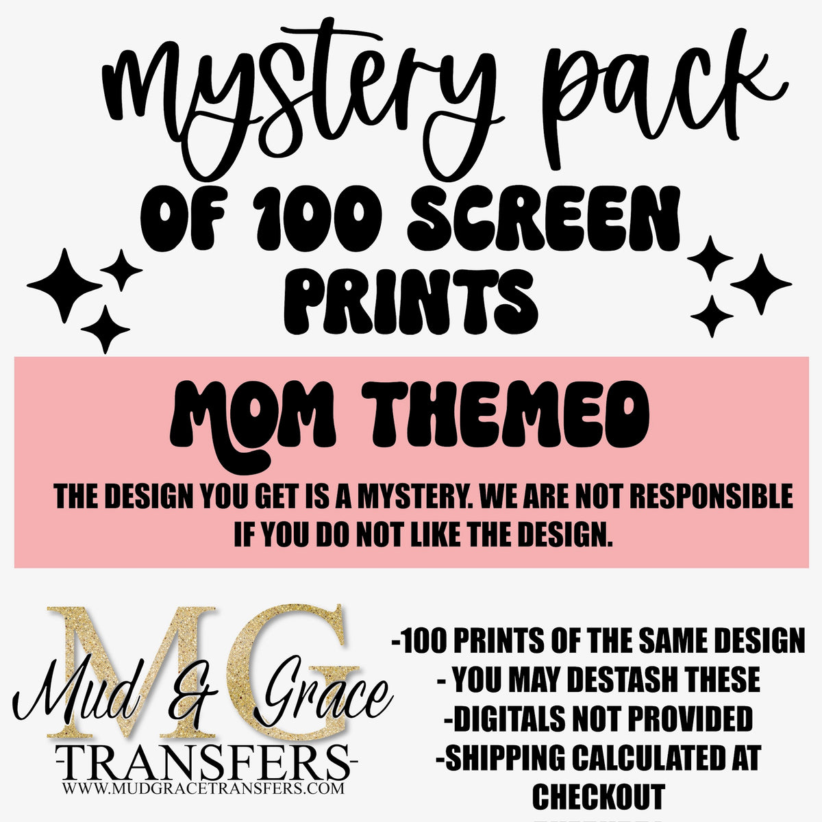 Mom Mystery Screen print pack (see description)